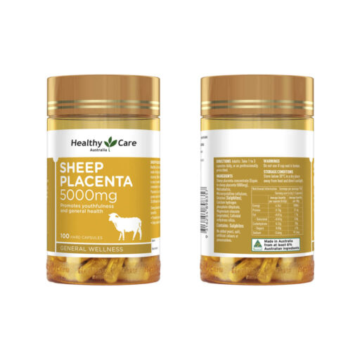 Nhau Thai Cừu Healthy Care Sheep Placenta 5000mg · Bí Quyết Vàng Cho Sức Khỏe và Sắc Đẹp