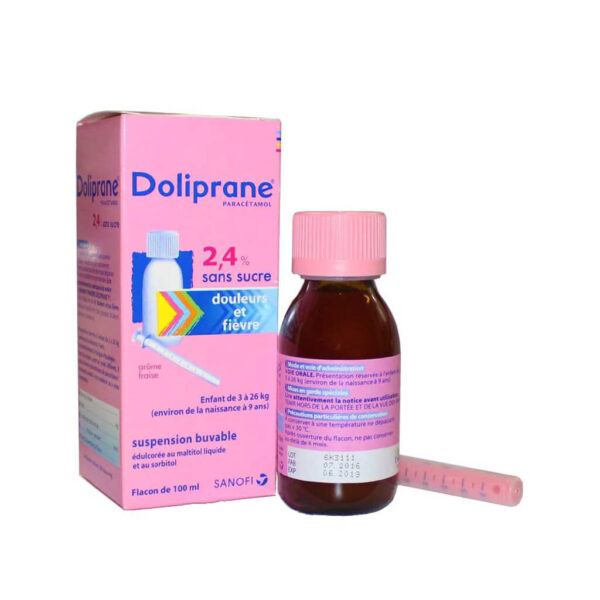 Siro Doliprane 2.4% Sans Sucre 100ml · Giải Pháp Điều Hòa Thân Nhiệt Hoàn Hảo Cho Bé Đến Từ Châu Âu